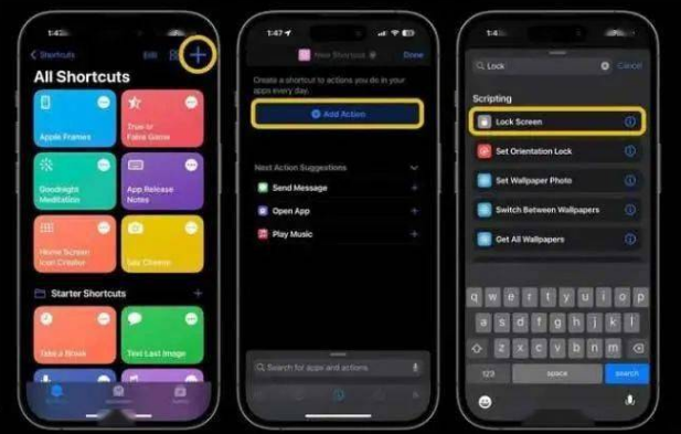 润州苹果14锁屏维修店分享iPhone14升级iOS16.4后如何创建锁屏快捷方式 
